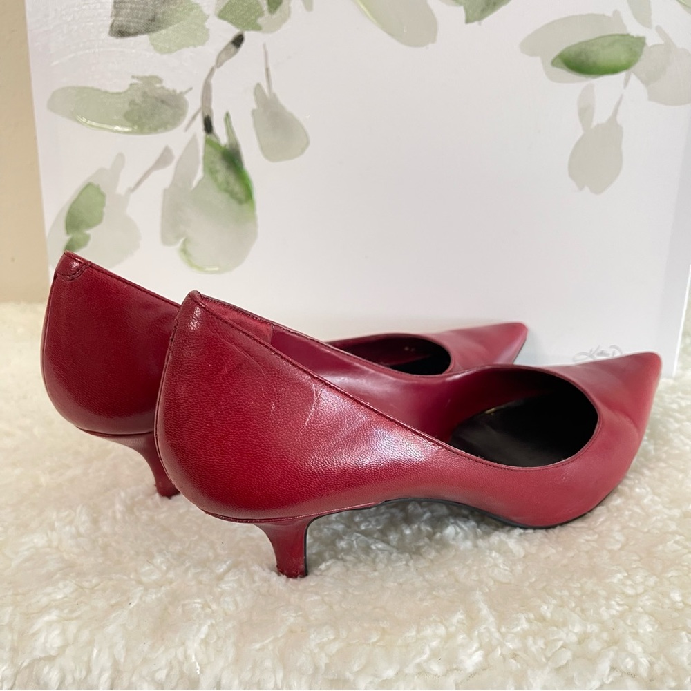 Nine West Red Pointy Heels Wide Feet Size 9.5 - Picture 6 of 13